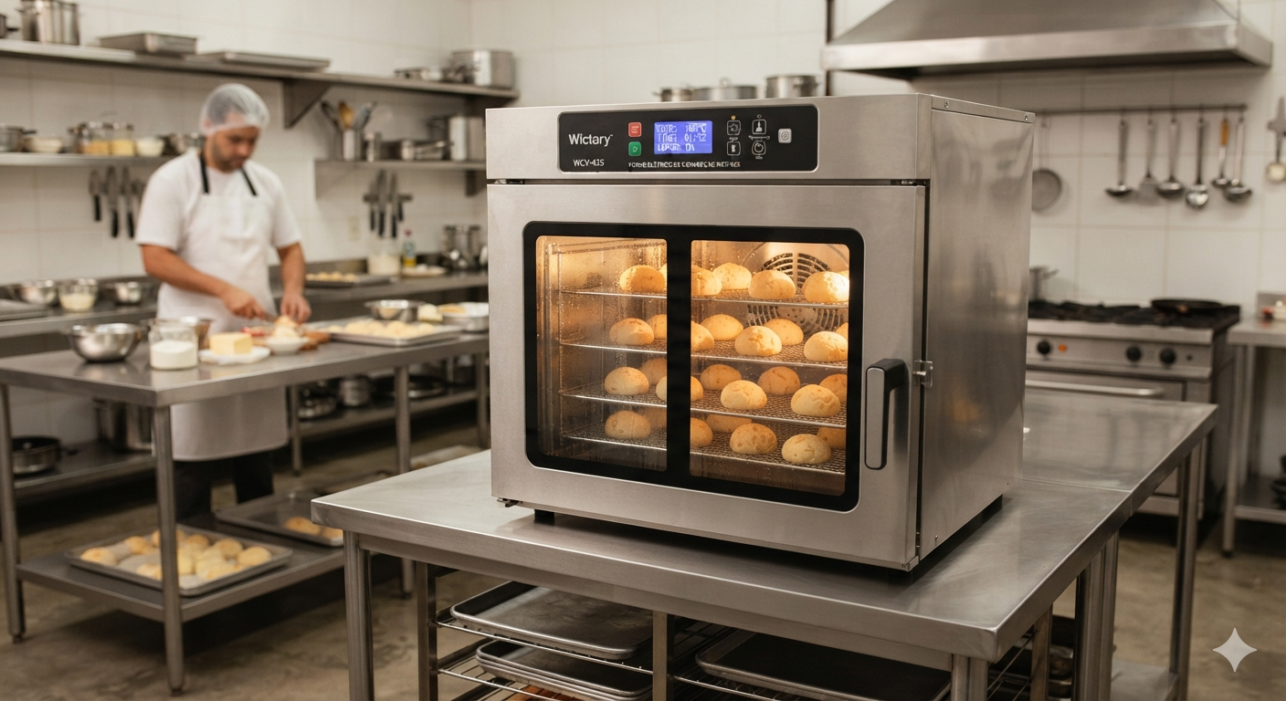 Imagem da campanha Forno semi-industrial elétrico de convecção com vapor 60 litros 4 esteiras